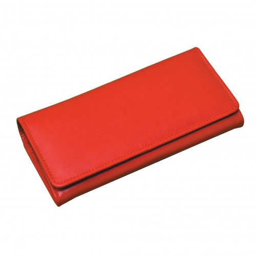 czerwony portfel damski
